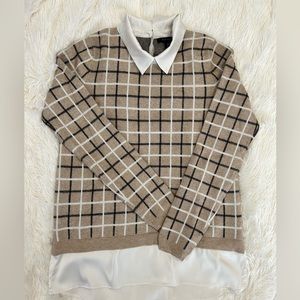Tahari collared sweater